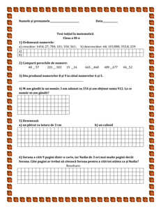 Test initial matematica clasa a III a p1