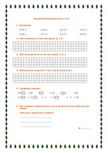 Recapitulare inmultirea de la 1 la 5