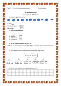 Recapitulare din clasa I Numere naturale de la 0 la 31
