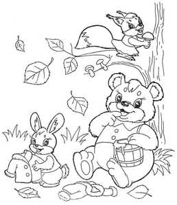 ursuletii se pregatesc pentru iernat de colorat