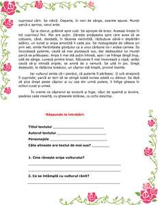 textul narativ Vulturul emil gîrleanu scoalalatimp.net 2