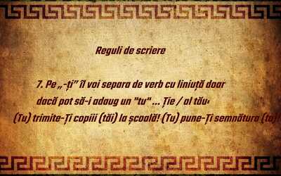reguli de scriere  ți