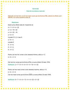 numeratia exercitii clasa a III a 1